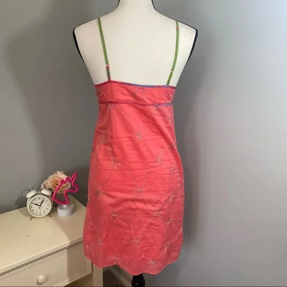 Y2K Floral Tie Dye Trim Cami Dress 2004 - Picture 5 of 9